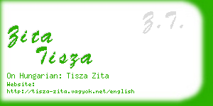 zita tisza business card